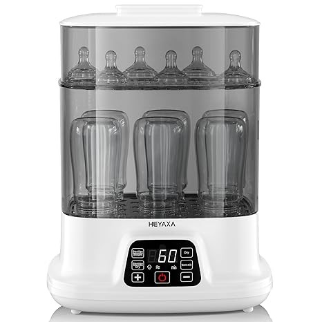 Dr. Brown's婴儿奶瓶蒸汽烘干机，电动奶瓶蒸汽机，安全可靠，通用型，适用于所有婴儿用品、奶瓶、吸奶器，LED触摸屏，自动断电（新用户专属福利）